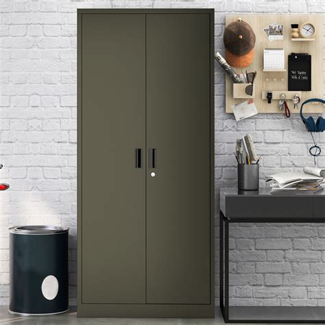 2-door 5 shelve steel cabinet|metal cabinets 2 door lockable.